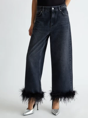 Liu Jo Cropped Jeans With Feather Detailing LIUJO