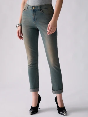 Liu Jo Cropped Skinny Jeans Amazing Fit Blue Denim