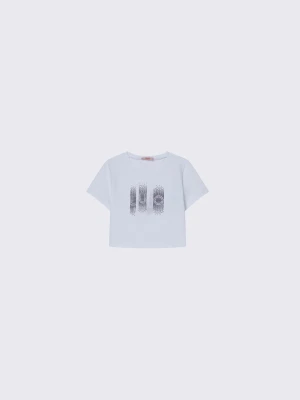 Liu Jo Cropped T-shirt With Rhinestones LIUJO