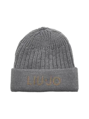 Liu Jo Czapka LOGO BORCHIE | z dodatkiem wełny
