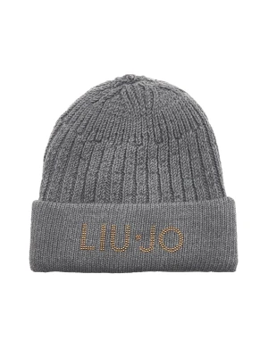 Liu Jo Czapka LOGO BORCHIE | z dodatkiem wełny