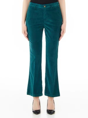 Liu Jo Dark Green Velvet Trousers LIUJO