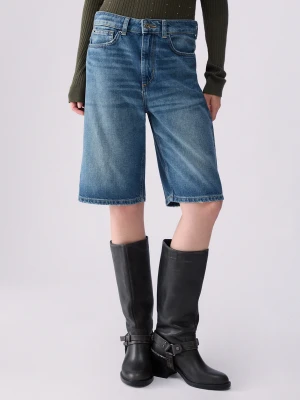 Liu Jo Denim Bermuda Shorts Blue Denim
