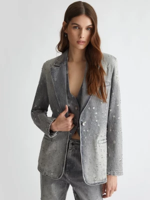 Liu Jo Denim Blazer With Rhinestones LIUJO