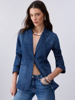 Liu Jo Denim Blazer With Rhinestones LIUJO