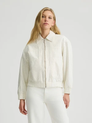Liu Jo Denim Bomber Jacket With Rhinestones LIUJO
