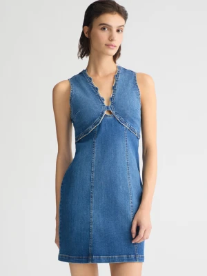 Liu Jo Denim Dress With Bejewelled Chain LIUJO