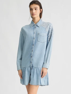 Liu Jo Denim Dress With Lace LIUJO