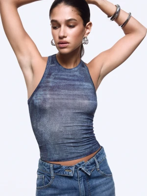 Liu Jo Denim-finish Top Denim Finish
