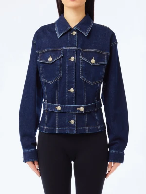 Liu Jo Denim Jacket With Belt Blue Denim
