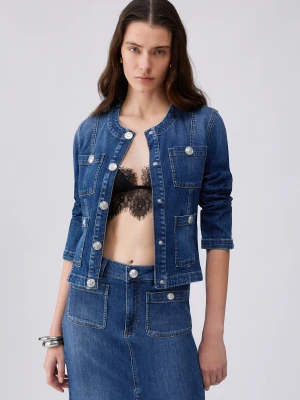Liu Jo Denim Jacket With Logo Buttons LIUJO