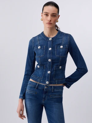 Liu Jo Denim Jacket With Logo Buttons LIUJO