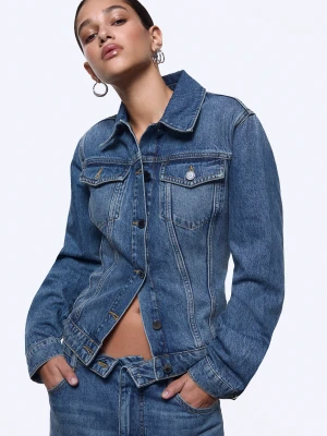 Liu Jo Denim Jacket With Strings Blue Denim