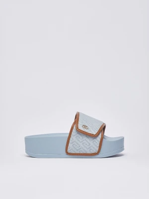 Liu Jo Denim Jacquard Platform Sandals LIUJO