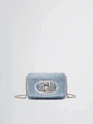 Liu Jo Denim Lapuffy Bag With Rhinestones LIUJO