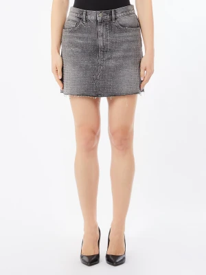 Liu Jo Denim Miniskirt With Studs