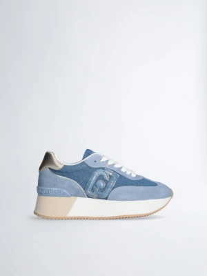 Liu Jo Denim Platform Sneakers niebieski