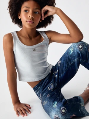 Liu Jo Denim-print Trousers