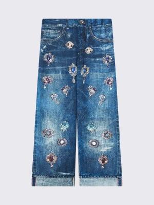 Liu Jo Denim-print Trousers LIUJO