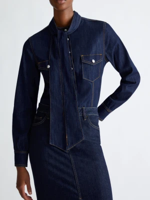 Liu Jo Denim Pussy-bow Shirt LIUJO
