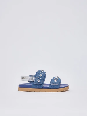 Liu Jo Denim Sandals With Studs