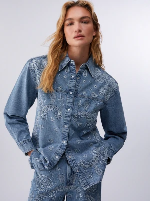 Liu Jo Denim Shirt With Embroidery