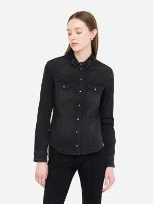 Liu Jo Denim Shirt With Gemstones LIUJO