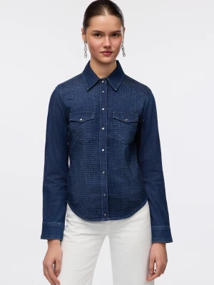Liu Jo Denim Shirt With Gemstones LIUJO