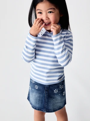 Liu Jo Denim Skirt With Bejewelled Embellishment