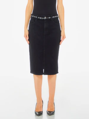 Liu Jo Denim Skirt With Branded Belt LIUJO