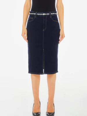 Liu Jo Denim Skirt With Branded Belt LIUJO