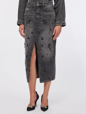 Liu Jo Denim Skirt With Gemstones LIUJO