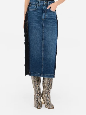 Liu Jo Denim Skirt With Lace LIUJO