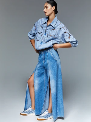 Liu Jo Denim Sneakers With Jewel Stones LIUJO