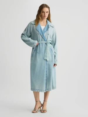 Liu Jo Denim Trench Coat With Rhinestones LIUJO