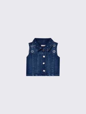 Liu Jo Denim Vest With Bejewelled Embellishment LIUJO