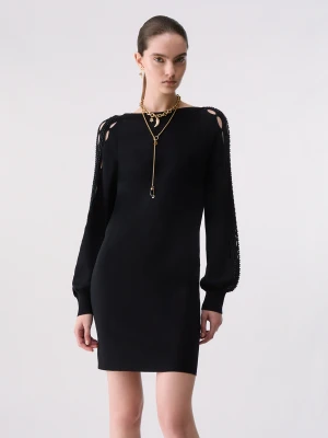 Liu Jo Dress With Embroidered Cut-outs czarny