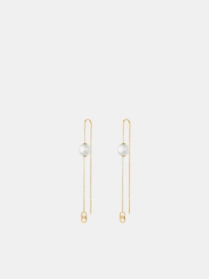 Liu Jo Drop Earrings With Bead złoty