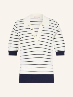 Liu Jo Dzianinowa Koszulka Polo Z Kamieniami Ozdobnymi blau