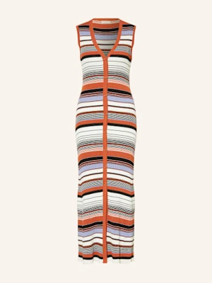 Liu Jo Dzianinowa Sukienka Z Błyszczącą Przędzą orange