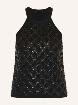 Liu Jo Dzianinowy Top Z Kamieniami Ozdobnymi schwarz