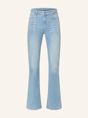 Liu Jo Dżinsy Rozszerzane Beat Z Kamieniami Ozdobnymi blau