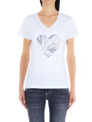 Liu Jo Eco-friendly T-shirt With Heart And Gemstones LIUJO