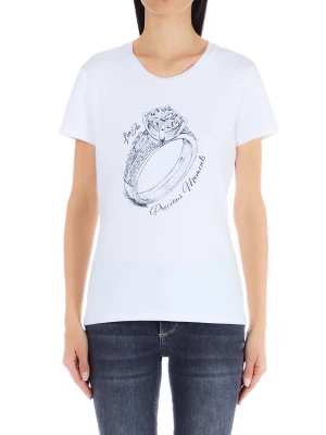 Liu Jo Eco-friendly T-shirt With Print And Gemstones LIUJO