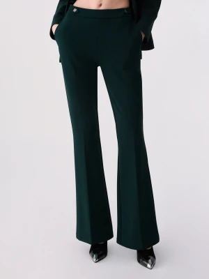 Liu Jo Elegant Flare Pants Dark Green