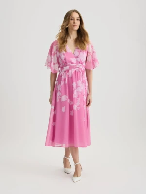 Liu Jo Elegant Pink Dress With Cape LIUJO