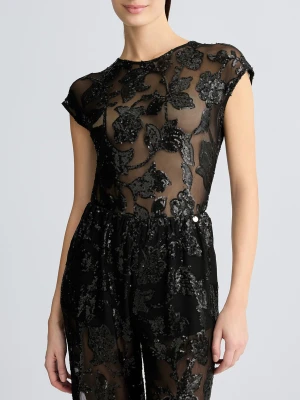 Liu Jo Embellished Tulle Bodysuit Top LIUJO