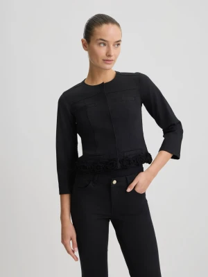 Liu Jo Embroidered Black Jacket LIUJO