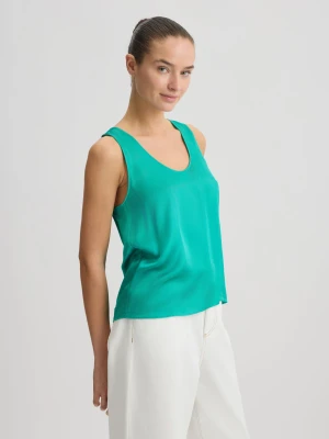 Liu Jo Emerald Green Satin Top LIUJO