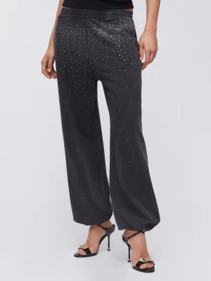 Liu Jo Faded Jersey Trousers With Rhinestones LIUJO